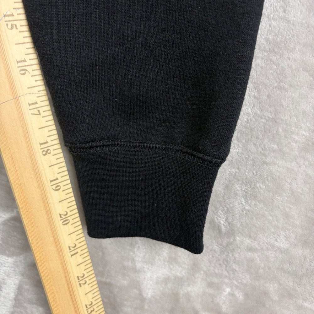 Brunette The Label Hoodie Sweatshirt Black M L Girls Graphic Crop Raw Hem Edgy - Picture 6 of 10